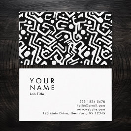 Minimalistisk Abstrakt Mönster Visitkort