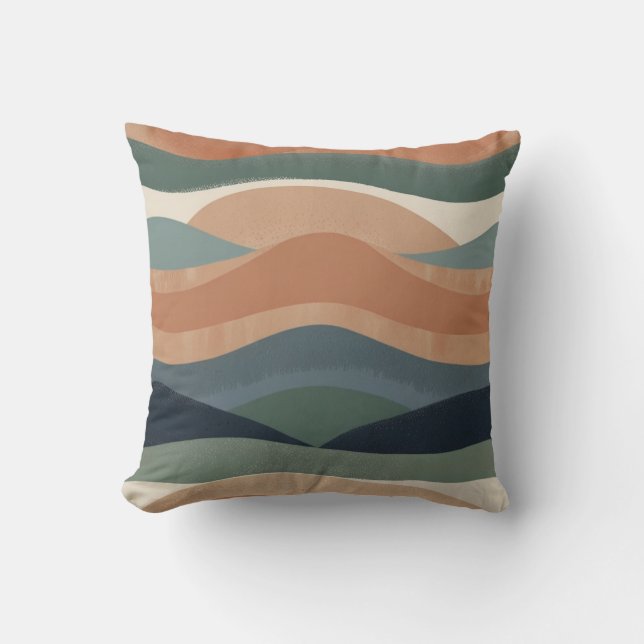 Minimalistisk Abstrakt Pastel Pillow - Skandinavie Kudde (Framsida)