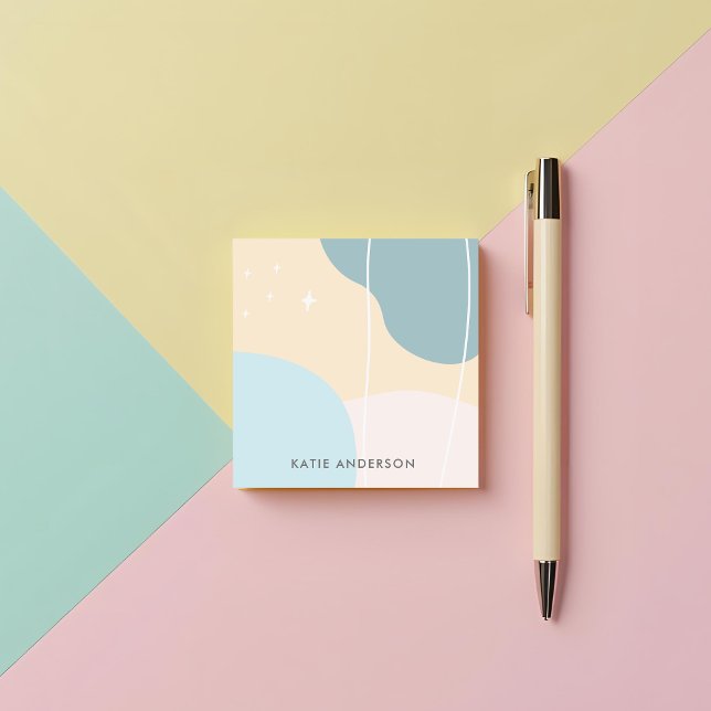 Minimalistisk Abstrakt Pastel Post-it Block (Skapare uppladdad)