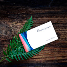 Minimalistisk abstrakt QR-kodblått Affärskort