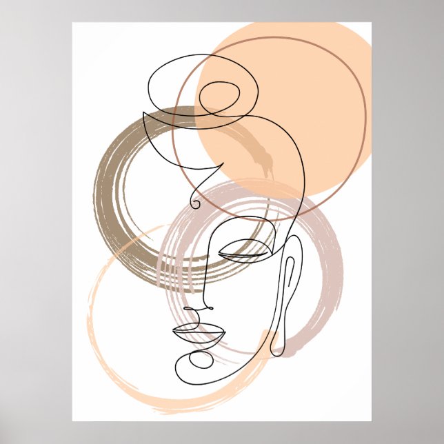 Minimalistisk Abstrakt-rad-budha Poster (Framsidan)