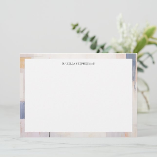 Minimalistisk Abstrakt Stilig Pastell Tack Kort (Stående Fram)