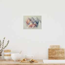Minimalistisk Abstrakt Vinkar Art - mjuk övertonin Poster