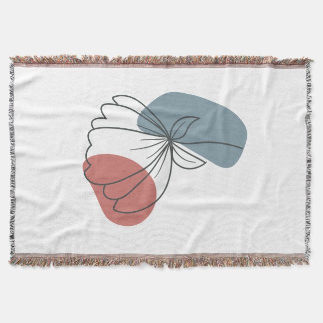 Minimalistisk Abstrakt Wall Art Filt (Framsidan)