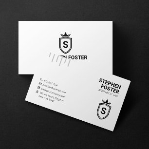 Minimalistisk advokat jurist initial logotyp visitkort
