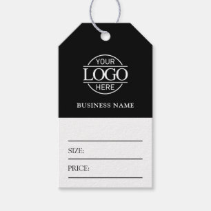 Minimalistisk affär logotyp kläder pris hängande e presentetikett