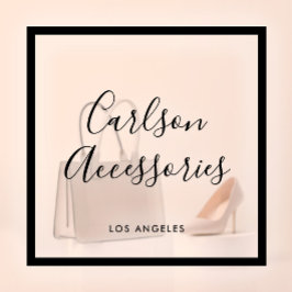 Minimalistisk affärschic skript Svart Transparent