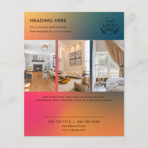 Minimalistisk affärsflyer i Marknadsföring Logot Flygblad