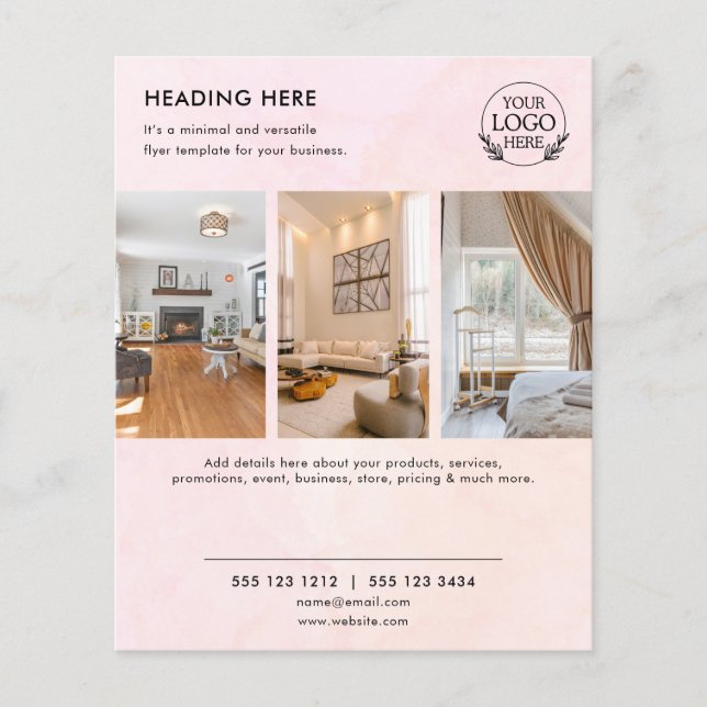 Minimalistisk affärsflyer i Marknadsföring | Logot Flygblad (Framsidan)