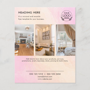 Minimalistisk affärsflyer i Marknadsföring Logot Flygblad