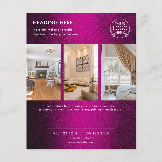 Minimalistisk affärsflyer i Marknadsföring | Logot Flygblad (Framsidan)