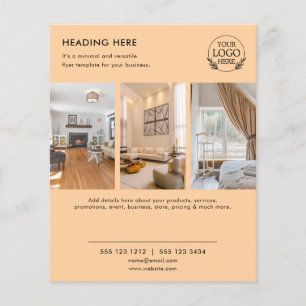Minimalistisk affärsflyer i Marknadsföring Logot Flygblad