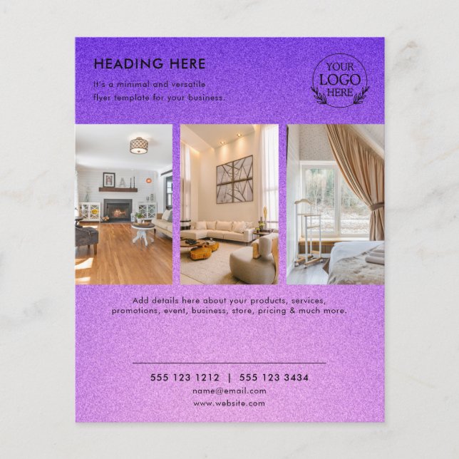 Minimalistisk affärsflyer i Marknadsföring | Logot Flygblad (Framsidan)