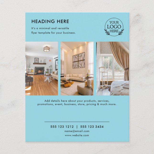 Minimalistisk affärsflyer i Marknadsföring | Logot Flygblad (Framsidan)