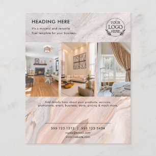 Minimalistisk affärsflyer i Marknadsföring Logot Flygblad