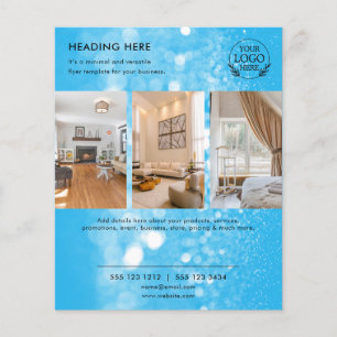Minimalistisk affärsflyer i Marknadsföring Logot Flygblad