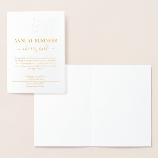 minimalistisk affärshändelse folierat kort (Display)
