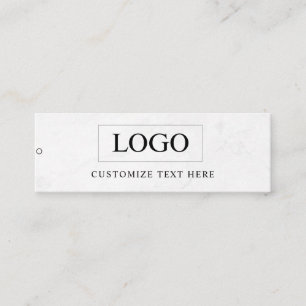 Minimalistisk affärslogotyp klädlabel hängande tag mini visitkort