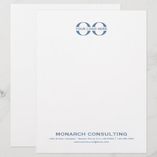 Minimalistisk affärsmässig Logotyp med kontaktinfo Brevhuvud