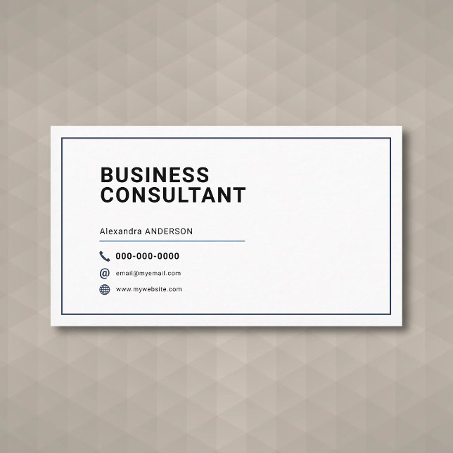 Minimalistisk affärsrådgivare visitkort (Minimalist Business Consultant Card)