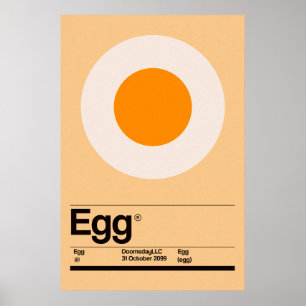 Minimalistisk ägg poster
