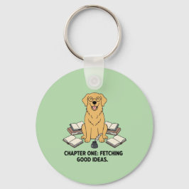 Minimalistisk Akademisk Smaragdgrön Hund Kapitel E Nyckelring