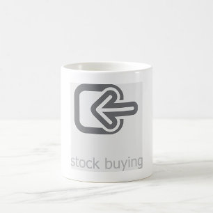 Minimalistisk aktie köp modern finansiell ikon kaffemugg