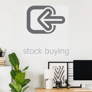 Minimalistisk aktie köp modern finansiell ikon poster