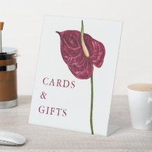 Minimalistisk akvarell Anthurium blomsterbröllop