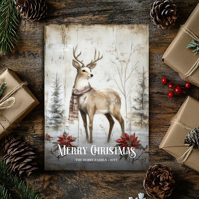 Minimalistisk akvarell neutrala färger jul  julkort (Minimalist Watercolor Neutral Colors Christmas Holiday Card)