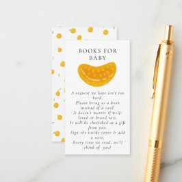 Minimalistisk akvarell orange babyshower tilläggskort