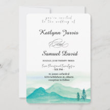 Minimalistisk akvarelltall Berg