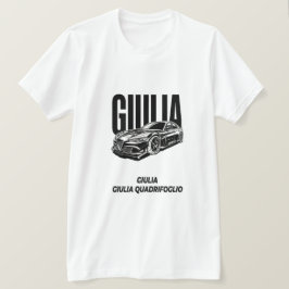 Minimalistisk Alfa Romeo Giulia Quadrifoglio Itali T Shirt
