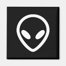 Minimalistisk Alien tittar på dig