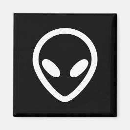 Minimalistisk Alien tittar på dig Magnet