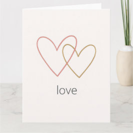 Minimalistisk Alla hjärtans dag i Hälsning Kort