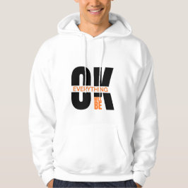 Minimalistisk Allt Kommer Att Gå Bra Inspirerande Hoodie