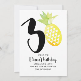 Minimalistisk Aloha Hawaii Luau 30-års födelsedags Inbjudningar