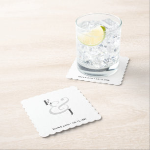 Minimalistisk Ampersand-Hoch   Cocktail Underlägg Papper