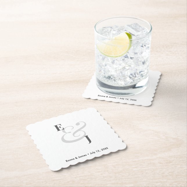 Minimalistisk Ampersand-Hoch | Cocktail Underlägg Papper (Insitu)