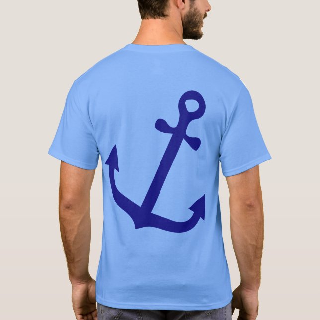 Minimalistisk anchor Nautical Design T Shirt (Baksida)