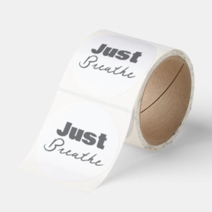 Minimalistisk Andas bara Runt Klistermärke