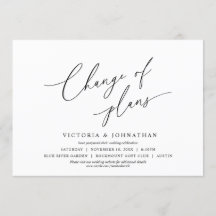 Minimalistisk, ändring av planer, ändra datum