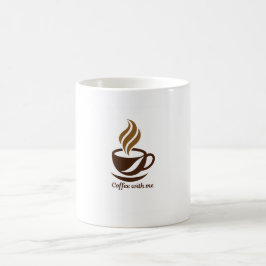 Minimalistisk ångande kopp kaffe med mig keramikko