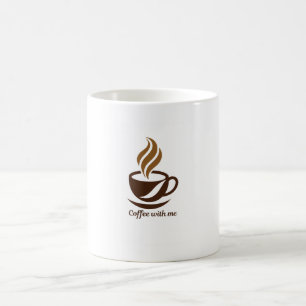 Minimalistisk ångande kopp kaffe med mig keramikko