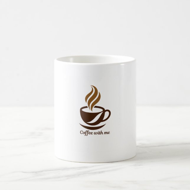 Minimalistisk ångande kopp kaffe med mig keramikko (Center)