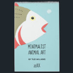 Minimalistisk animalisk konst Pastel Bird Fox Rabb Kalender<br><div class="desc">Mina minimalistiska djurformgivningar är ursprungligen målade i pastellmålade akrylfärger och har flera fåglar, bland annat uggla och flamingo, räv, fjäril, sköldpadda, fisk och kanin eller harma. Bilden på fullt ger utrymme hemma eller på ett kontor. Perfekt för alla djur eller naturområden i älskare. Det mjuka färgen är trendig och går...</div>