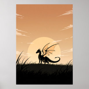 Minimalistisk Anime-Drake Poster