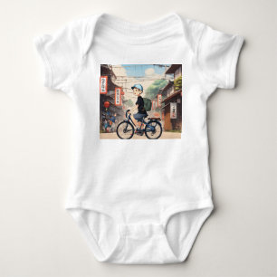 Minimalistisk anime-inspirerad babypresent t shirt