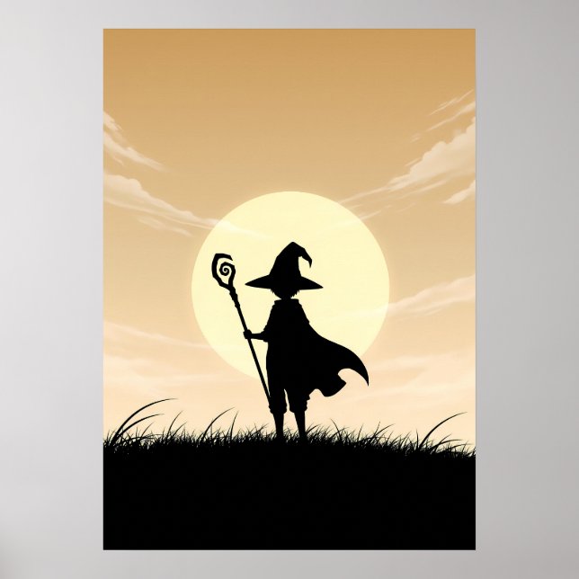 Minimalistisk Anime Magiker Poster (Framsidan)